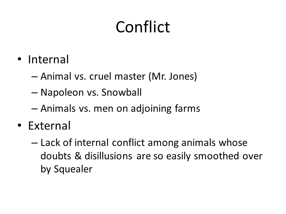 Animal farm essay about conflict